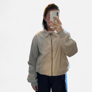 St. John's Bay Women's Tan Bomber Jacket